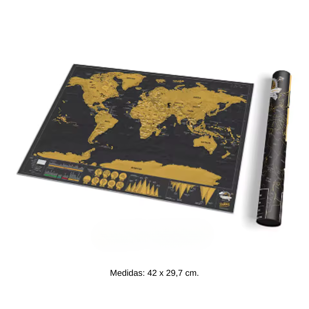 Mapa raspable del mundo 42×29 cm